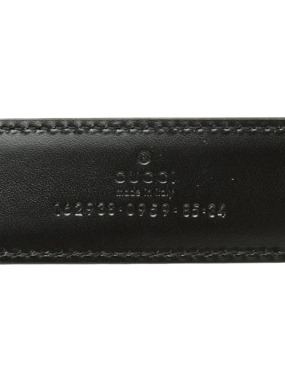 Gucci Sherry Line Square Logo Buckle Belt Black Silver Leather